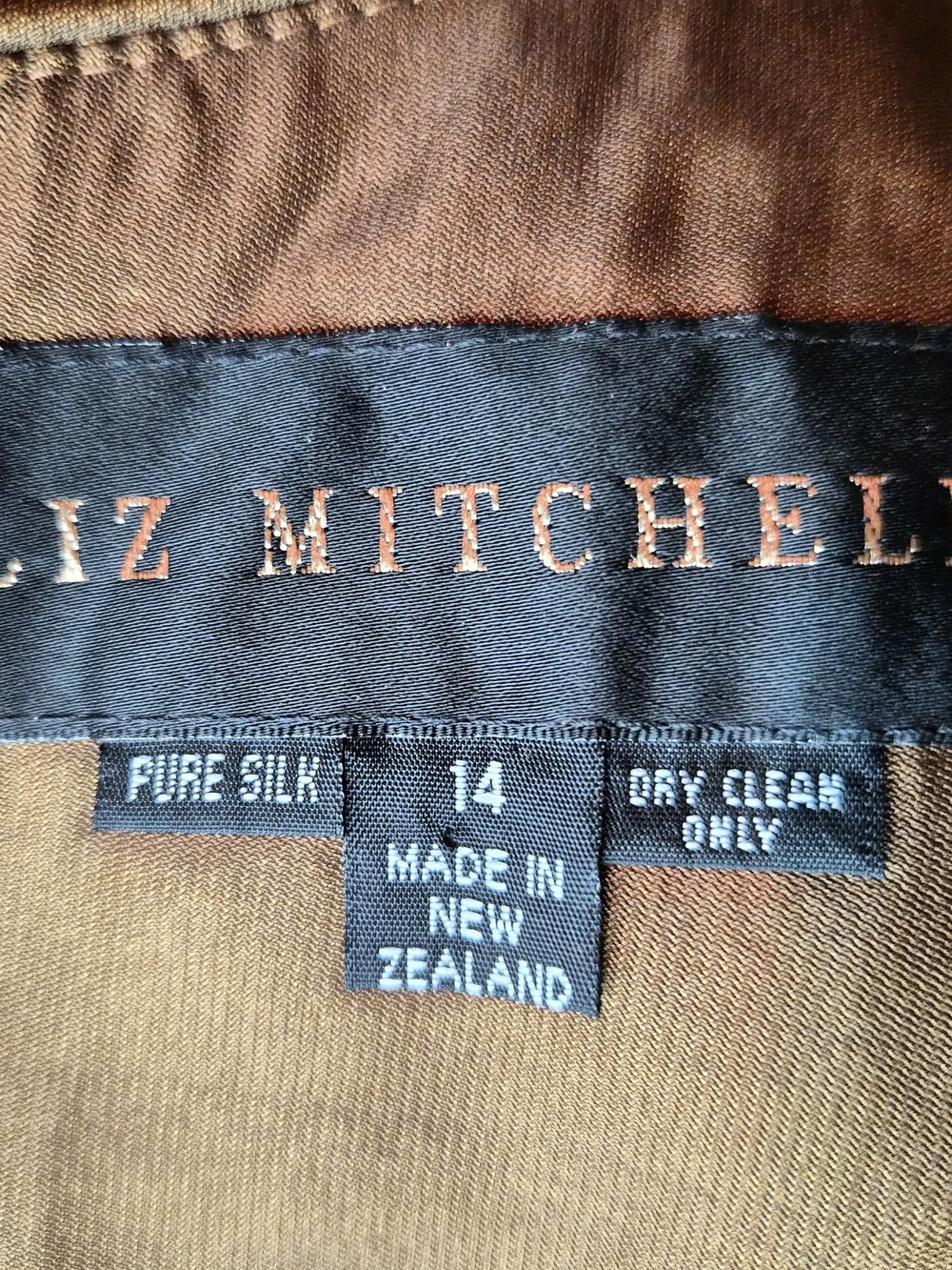 Vintage Liz Mitchell Pure Silk Embroidered Dress | Made in New Zealand #0152 - Picture 8 of 8